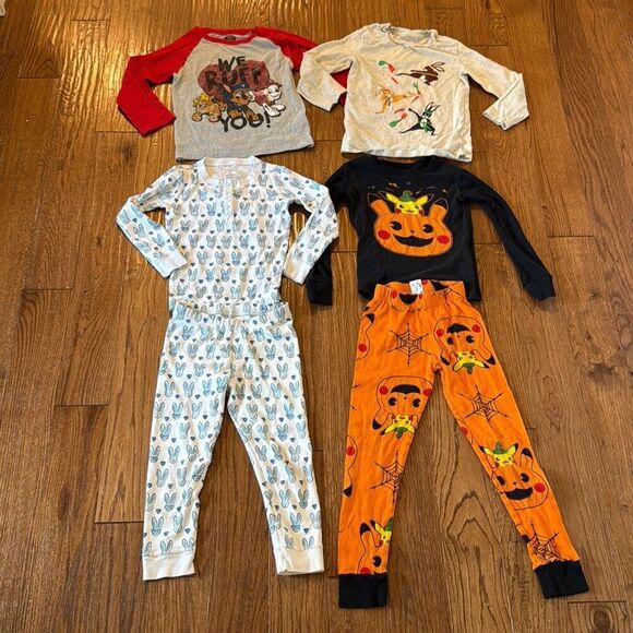 Boys 5t- 6 pajama holiday shirt bundle Roller Rabbit Pokemon Paw Patrol - Picture 2 of 12